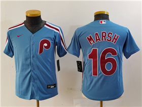 Philadelphia Phillies #16 Brandon Marsh Youth Light Blue Jersey