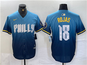 Philadelphia Phillies #18 Johan Rojas Blue 2024 City Connect Limited Jersey