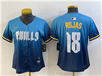 Philadelphia Phillies #18 Johan Rojas Women's Blue 2024 City Connect Limited Jersey