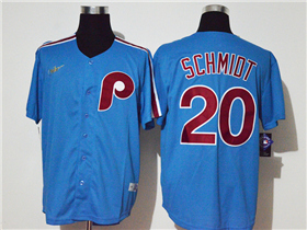 Philadelphia Phillies #20 Mike Schmidt Light Blue Cooperstown Collection Jersey
