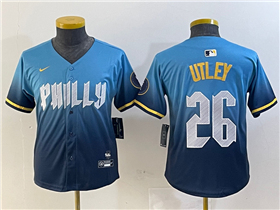 Philadelphia Phillies #26 Chase Utley Youth White Jersey