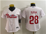 Philadelphia Phillies #28 Alec Bohm Women's White Jersey