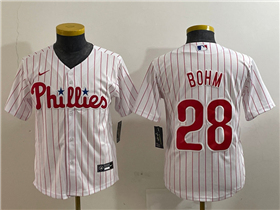 Philadelphia Phillies #28 Alec Bohm Youth White Jersey