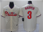 Philadelphia Phillies #3 Bryce Harper Cream Jersey