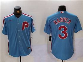 Philadelphia Phillies #3 Bryce Harper Light Blue Jersey