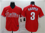 Philadelphia Phillies #3 Bryce Harper Red Jersey