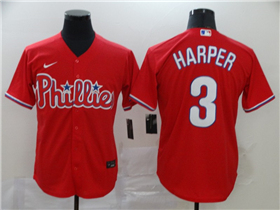 Philadelphia Phillies #3 Bryce Harper Red Jersey