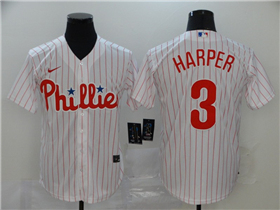 Philadelphia Phillies #3 Bryce Harper White Jersey