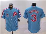 Philadelphia Phillies #3 Bryce Harper Light Blue Limited Jersey