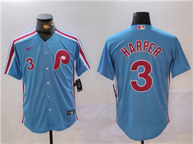 Philadelphia Phillies #3 Bryce Harper Light Blue Limited Jersey