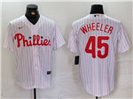 Philadelphia Phillies #45 Zack Wheeler White Limited Jersey