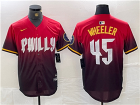 Philadelphia Phillies #45 Zack Wheeler Red 2024 City Connect Limited Jersey