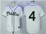 Philadelphia Phillies #4 Jimmie Foxx 1945 Throwback White Jersey