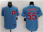 Philadelphia Phillies #55 Ranger Suarez Light Blue Jersey