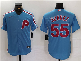 Philadelphia Phillies #55 Ranger Suarez Light Blue Jersey