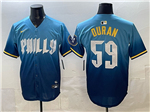 Philadelphia Phillies #59 Jhoan Duran Blue City Connect Limited Jersey