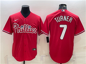 Philadelphia Phillies #7 Trea Turner Red Jersey