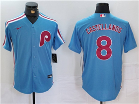 Philadelphia Phillies #8 Nick Castellanos Light Blue Jersey