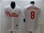 Philadelphia Phillies #8 Nick Castellanos White Jersey