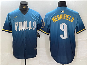 Philadelphia Phillies #9 Whit Merrifield Blue 2024 City Connect Limited Jersey