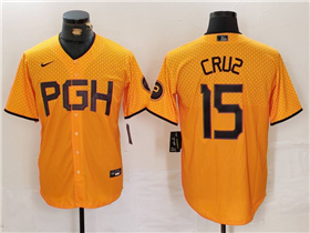 Pittsburgh Pirates #15 Oneil Cruz Gold 2023 City Connect Jersey