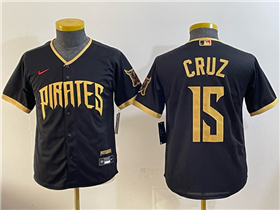 Pittsburgh Pirates #15 Oneil Cruz Youth Black 2026 City Connect Jersey