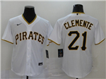 Pittsburgh Pirates #21 Roberto Clemente White Cool Base Jersey