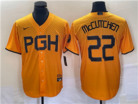 Pittsburgh Pirates #22 Andrew McCutchen Gold 2023 City Connect Jersey