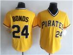 Pittsburgh Pirates #24 Barry Bonds Throwback Gold Jersey