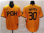 Pittsburgh Pirates #30 Paul Skenes Gold 2023 City Connect Jersey