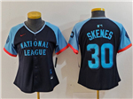 National League #30 Paul Skenes Women's Navy 2024 MLB All-Star Game Limited Jersey