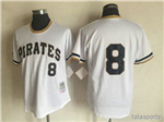 Pittsburgh Pirates #8 Willie Stargell Throwback White Jersey