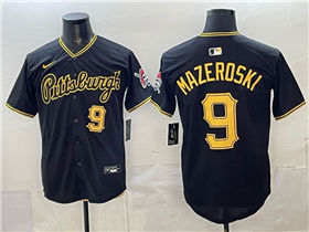 Pittsburgh Pirates #9 Bill Mazeroski Alternate Black Limited Jersey