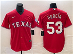 Texas Rangers #53 Adolis Garcia Red Cool Base Jersey