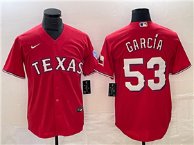 Texas Rangers #53 Adolis Garcia Red Cool Base Jersey