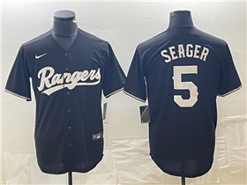 Texas Rangers #5 Corey Seager Black Cool Base Jersey