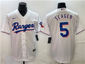 Texas Rangers #5 Corey Seager White Cool Base Jersey