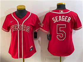 Texas Rangers #5 Corey Seager Women's Red 2026 City Connect Jersey