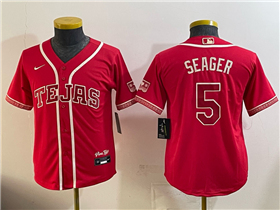Texas Rangers #5 Corey Seager Youth Red 2026 City Connect Jersey