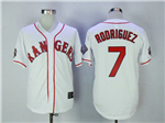 Texas Rangers #7 Iván Rodríguez 1995 Throwback White Jersey
