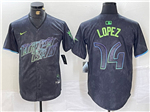 Tampa Bay Rays #14 Jacob Lopez Charcoal 2024 City Connect Limited Jersey