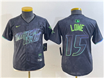 Tampa Bay Rays #15 Josh Lowe Youth Charcoal 2024 City Connect Limited Jersey