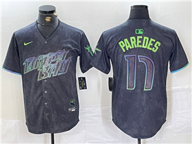 Tampa Bay Rays #17 Isaac Paredes Charcoal 2024 City Connect Limited Jersey