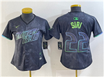 Tampa Bay Rays #22 Jose Siri Women's Charcoal 2024 City Connect Limited Jersey