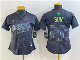 Tampa Bay Rays #22 Jose Siri Women's Charcoal 2024 City Connect Limited Jersey