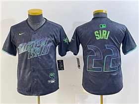 Tampa Bay Rays #22 Jose Siri Youth Charcoal 2024 City Connect Limited Jersey