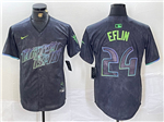 Tampa Bay Rays #24 Zach Eflin Charcoal 2024 City Connect Limited Jersey