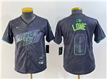 Tampa Bay Rays #8 Brandon Lowe Youth Charcoal 2024 City Connect Limited Jersey