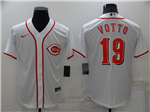 Cincinnati Reds #19 Joey Votto White Cool Base Jersey