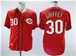 Cincinnati Reds #30 Ken Griffey Jr. Throwback Red Jersey